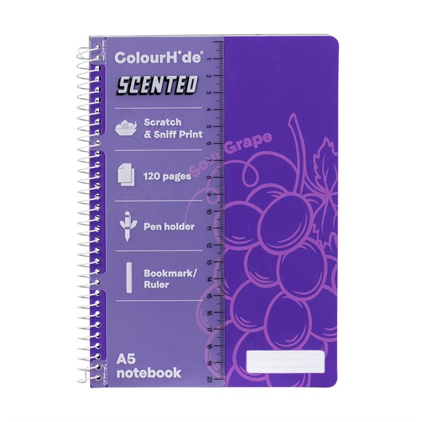 ColourHide Scented Notebook A5 120pg - Grape - main image