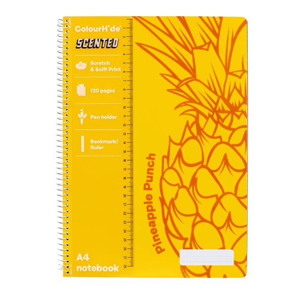ColourHide Scented Notebook A4 120pg - Pineapple - main image
