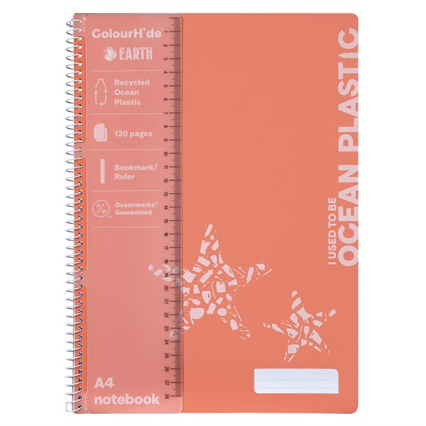 ColourHide Notebook A4 120pg - Coral - main image