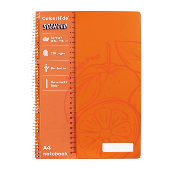 ColourHide Scented Notebook A4 120pg - Orange - main image