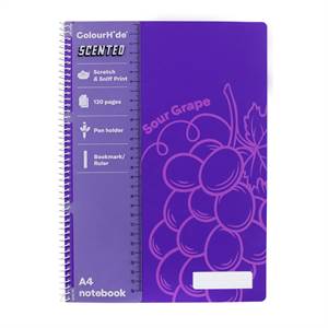 ColourHide Scented Notebook A4 120pg - Grape