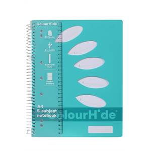 ColourHide 5-Subject Notebook A4 250 Page