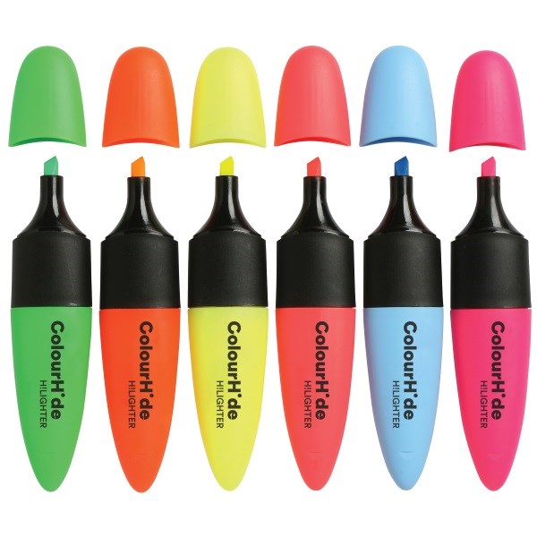 ColourHide® My trusty highlighters pk6 - assorted - main image