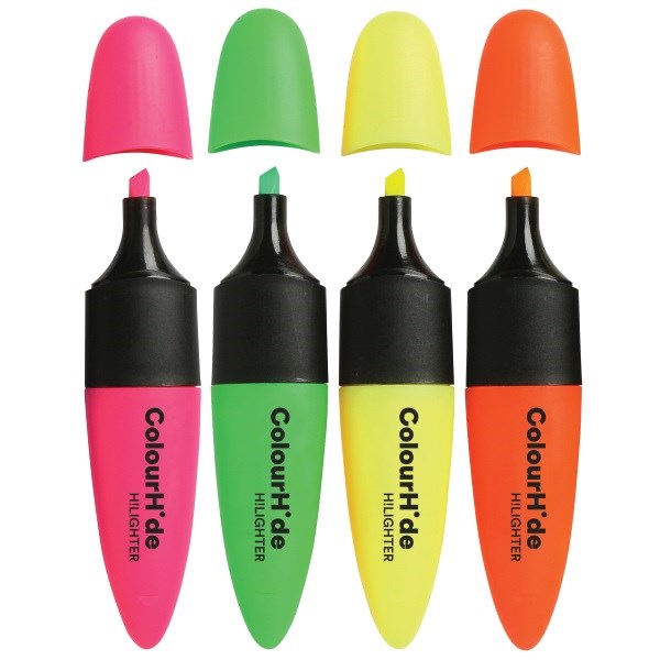 ColourHide® My trusty highlighters pk4 - assorted - main image